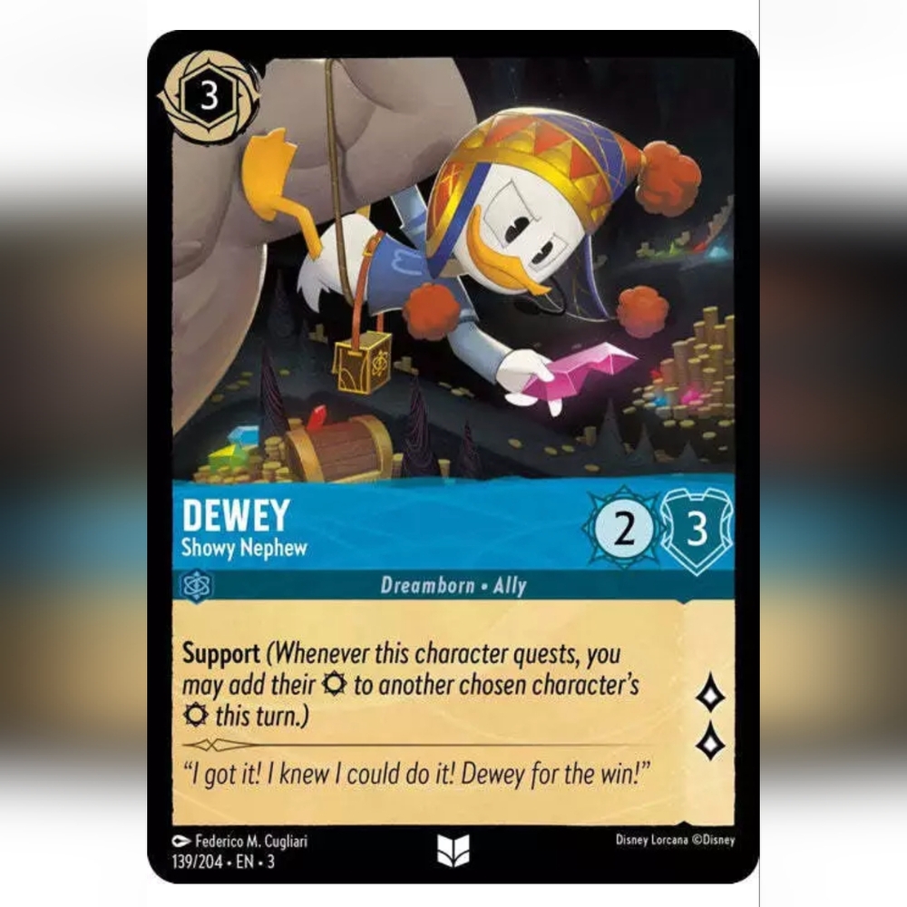Dewey 🔥 Duck Tales 🔥 Disney Lorcana Trading Card TCG 💎 FOIL